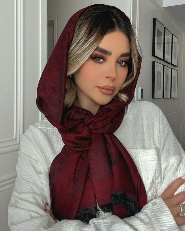 شال روسری زنانه نخی